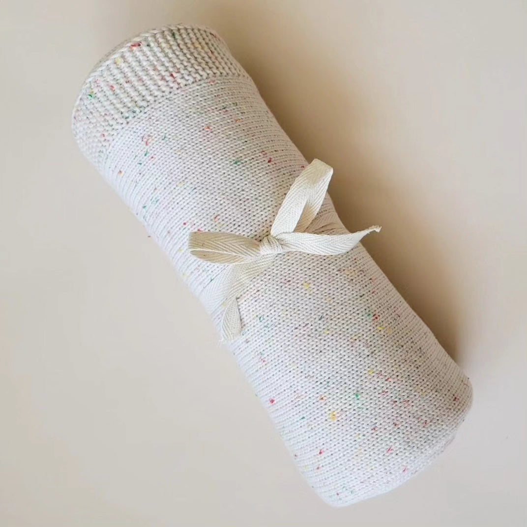 Rainbow Speckled Baby Blanket