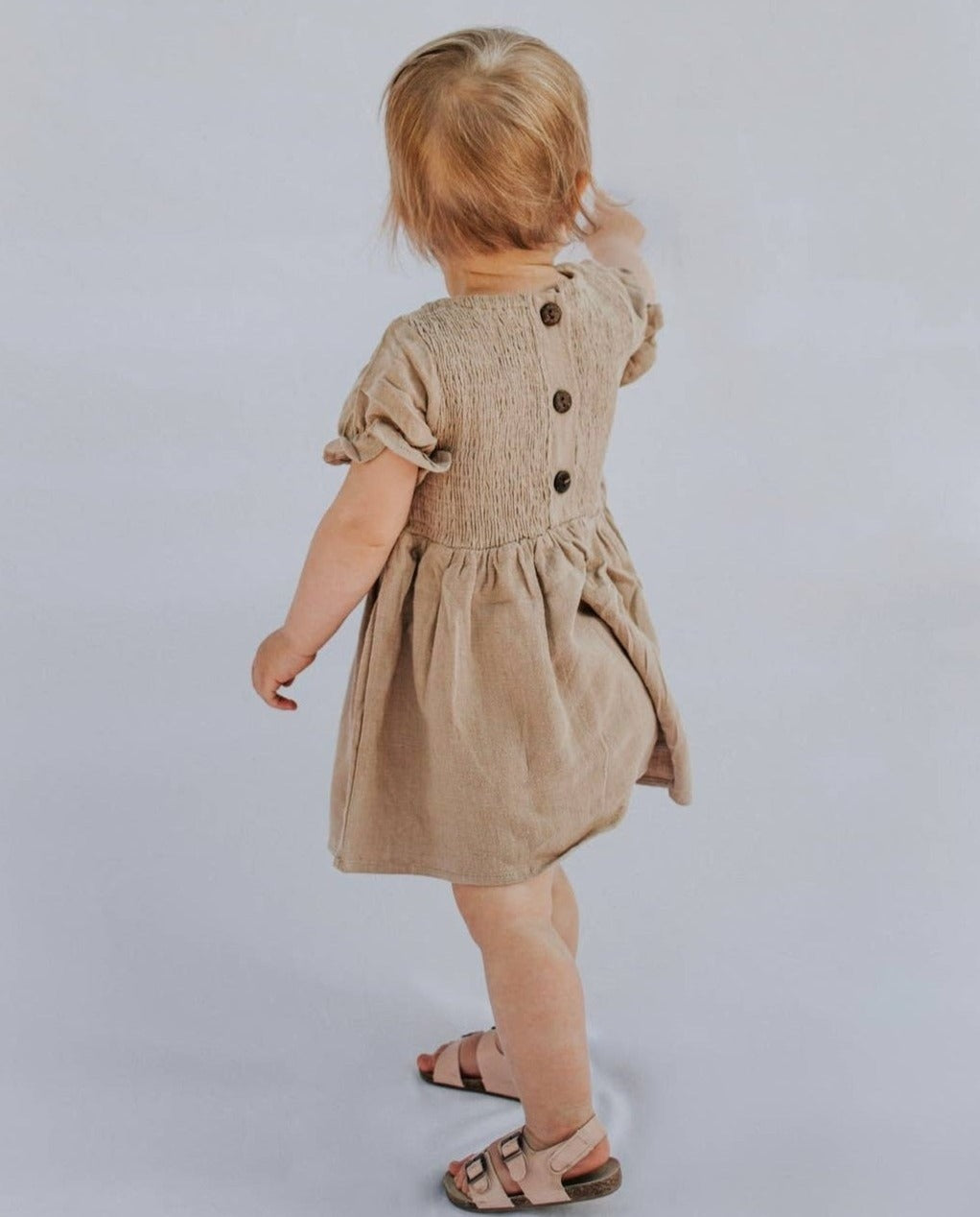 Remi Short Sleeve Dress - Taupe